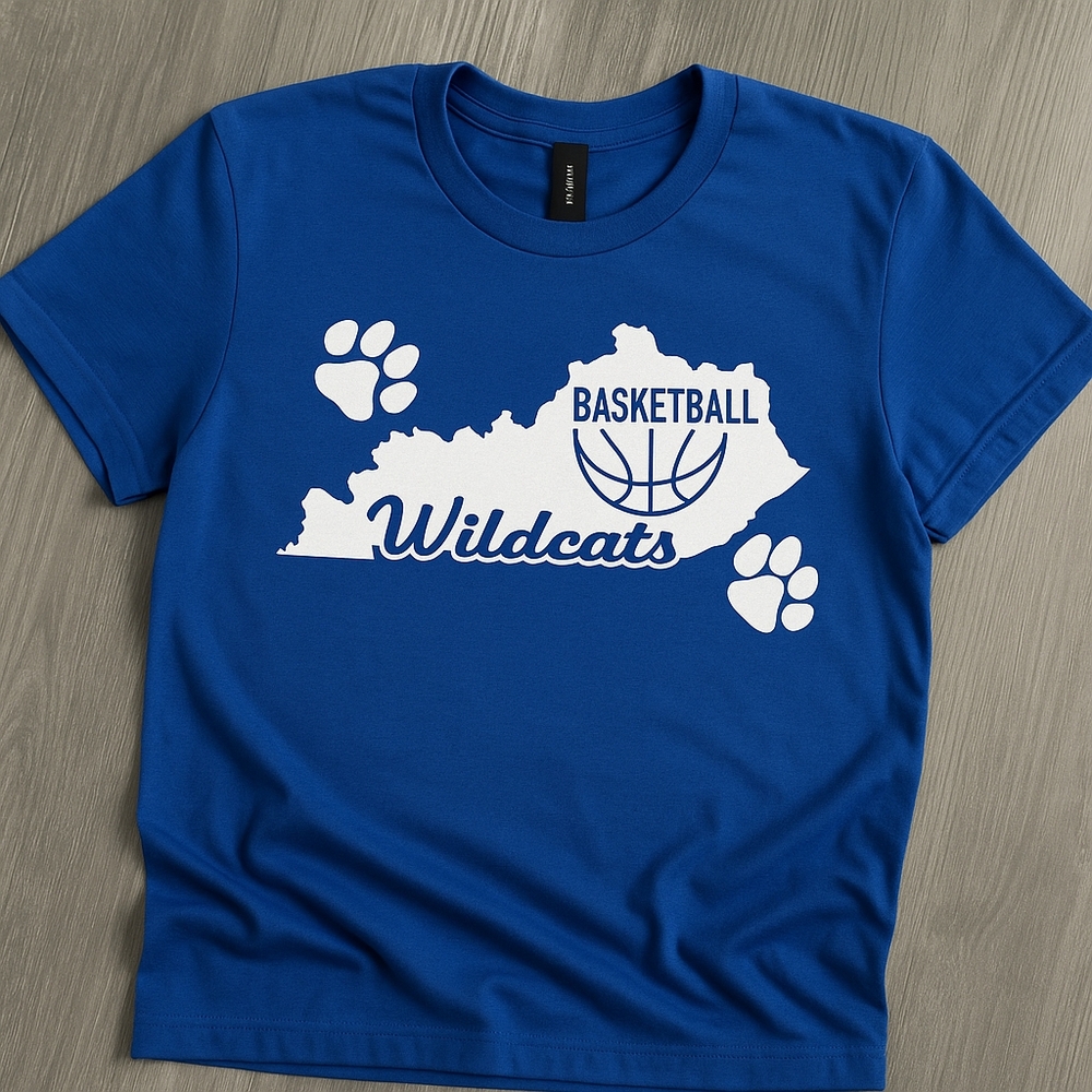 Wildcats Basketball Blue Women's Tee
